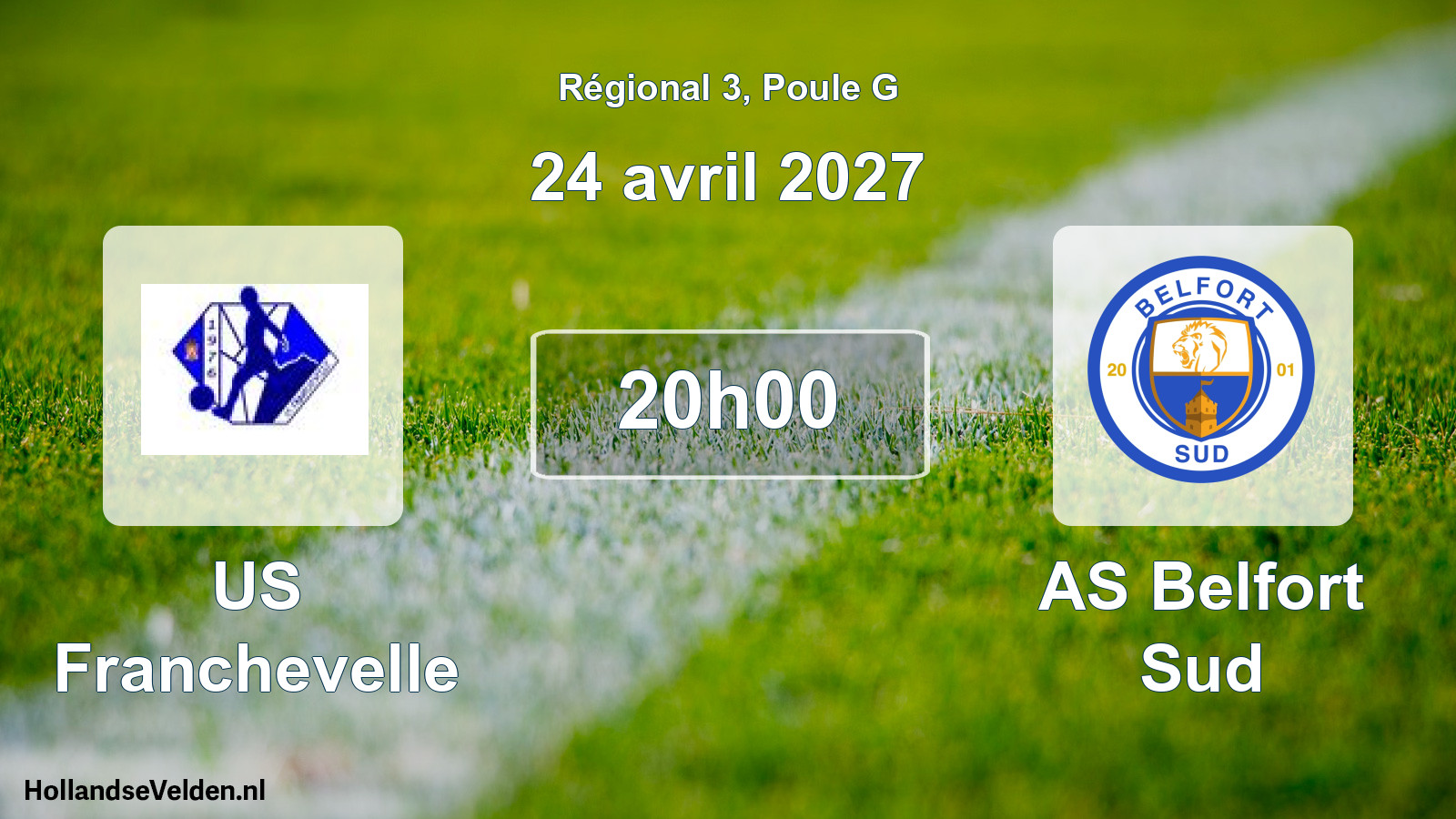 Match programmé: US Franchevelle - AS Belfort Sud (24 avril 2027)