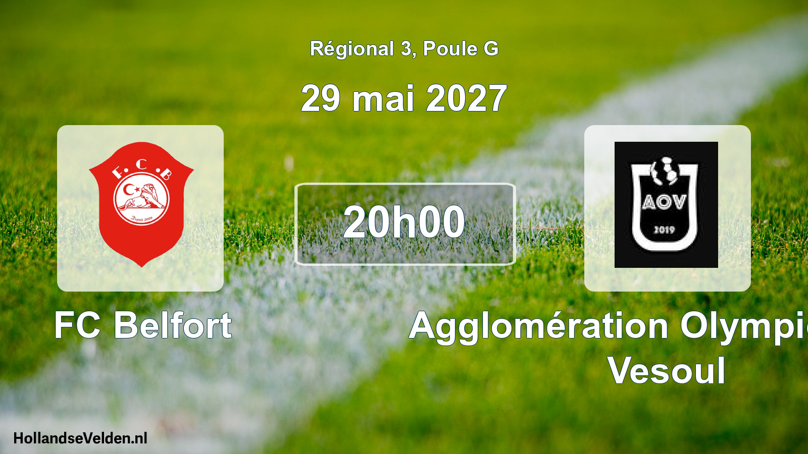 Match programmé: FC Belfort - Agglomération Olympique de Vesoul (29 mai 2027)
