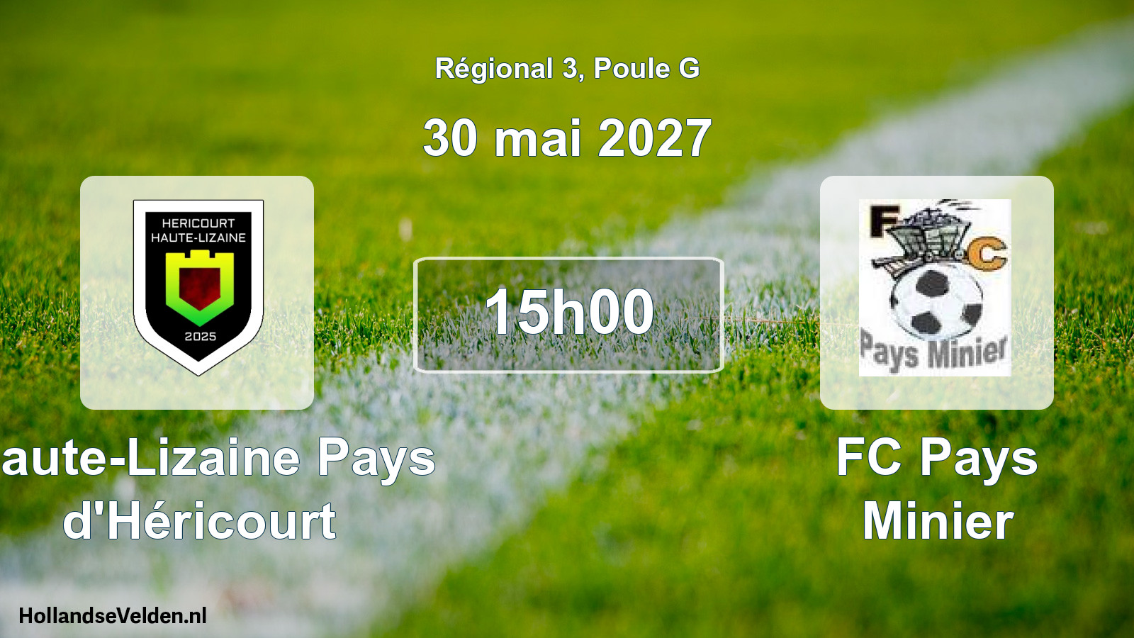 Scheduled Match: Haute-Lizaine Pays d'Héricourt - FC Pays Minier (30 May 2027)