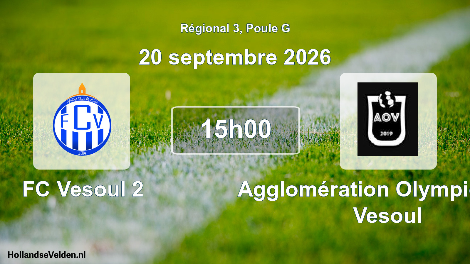Scheduled Match: FC Vesoul 2 - Agglomération Olympique de Vesoul (20 September 2026)