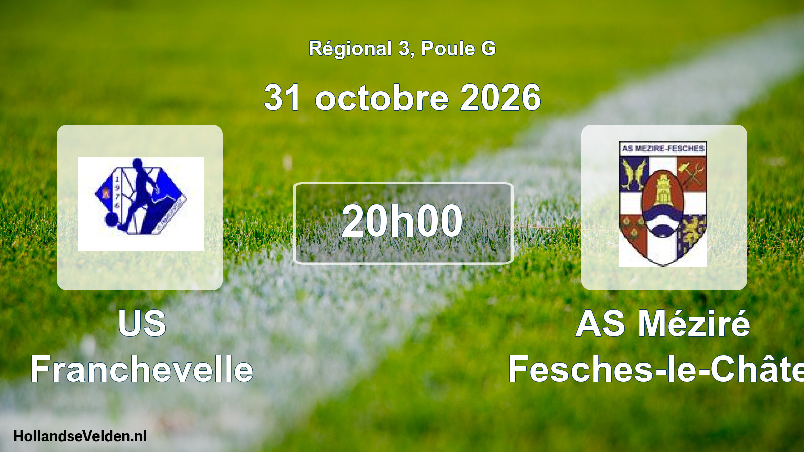 Scheduled Match: US Franchevelle - AS Méziré Fesches-le-Châtel (31 October 2026)