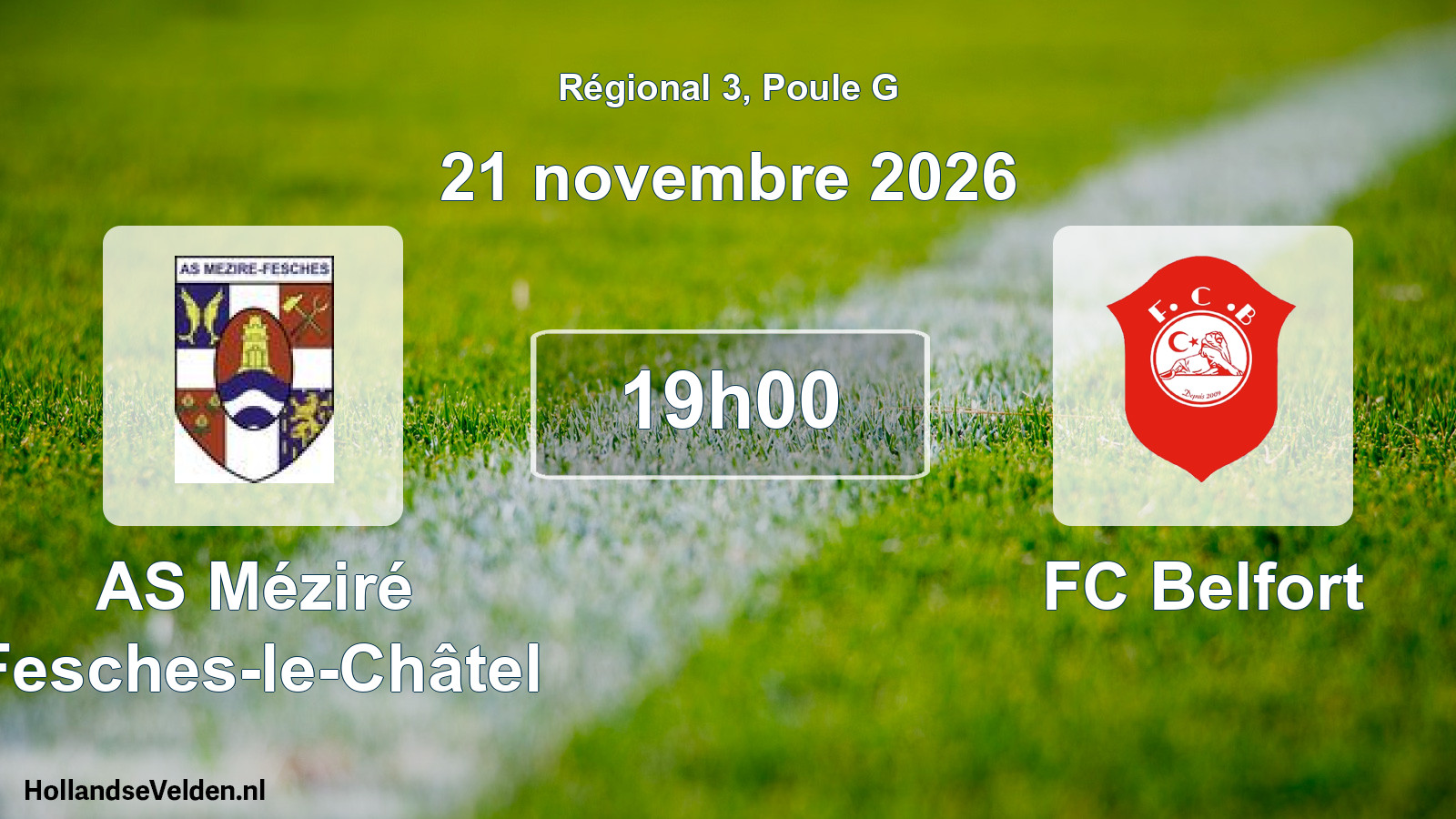 Scheduled Match: AS Méziré Fesches-le-Châtel - FC Belfort (21 November 2026)