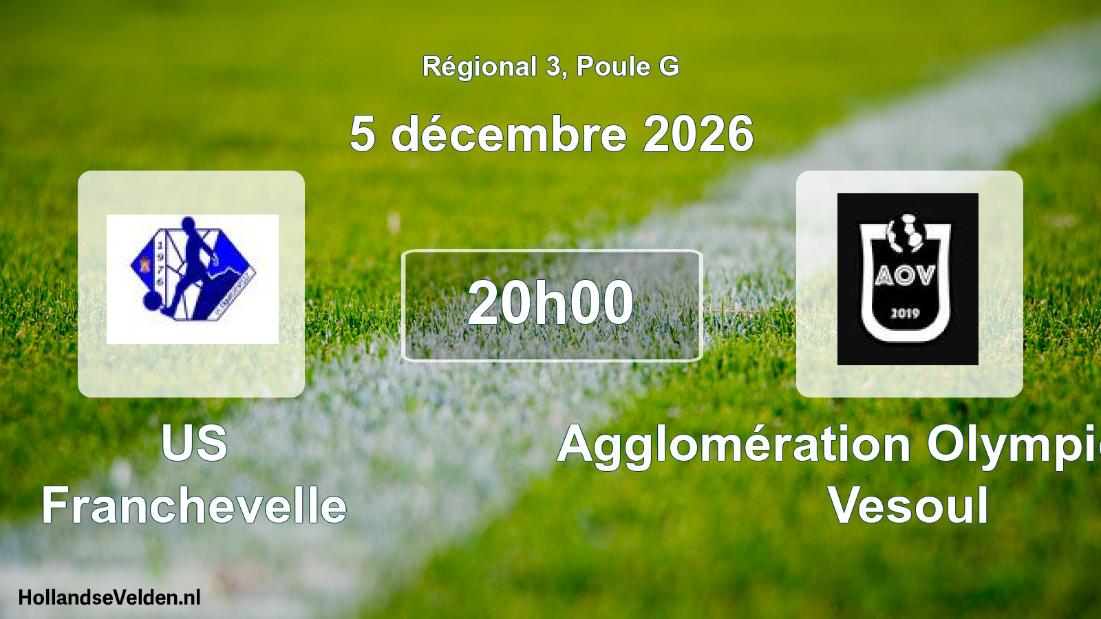 Scheduled Match: US Franchevelle - Agglomération Olympique de Vesoul (5 December 2026)