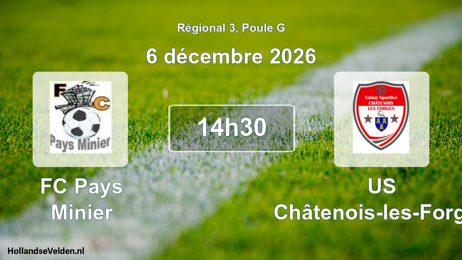 Scheduled Match: FC Pays Minier - US Châtenois-les-Forges (6 December 2026)