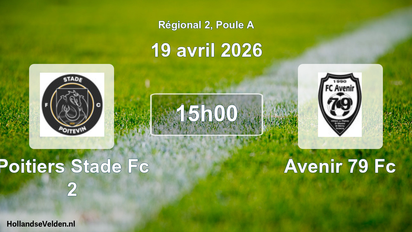 Geplande wedstrijd: Poitiers Stade Fc 2 - Avenir 79 Fc (19 avril 2026)