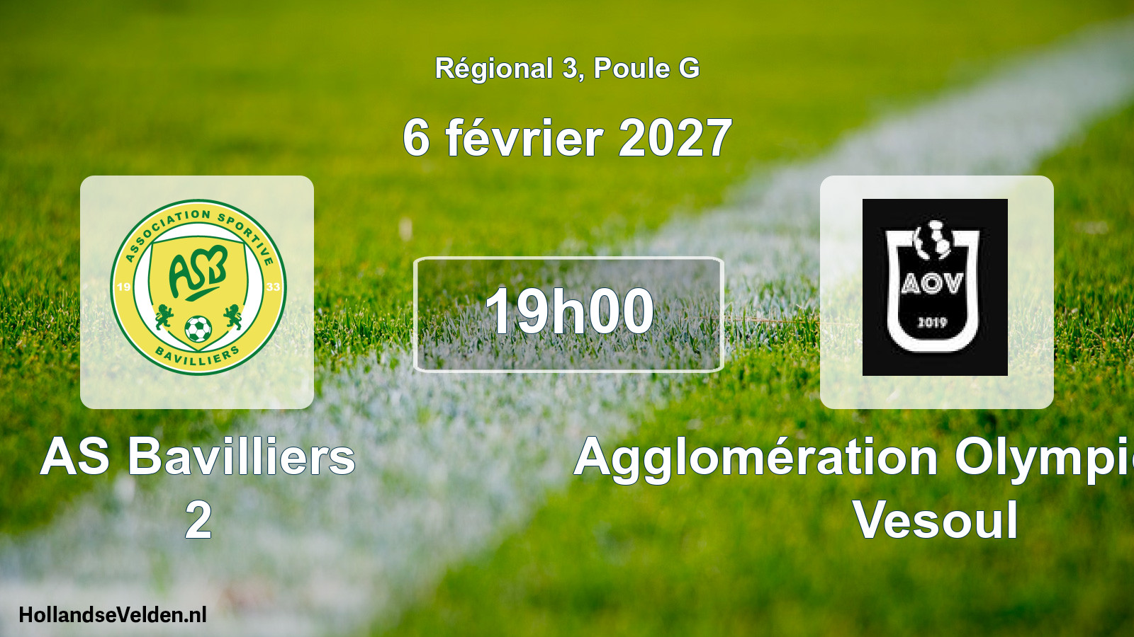Scheduled Match: AS Bavilliers 2 - Agglomération Olympique de Vesoul (6 February 2027)
