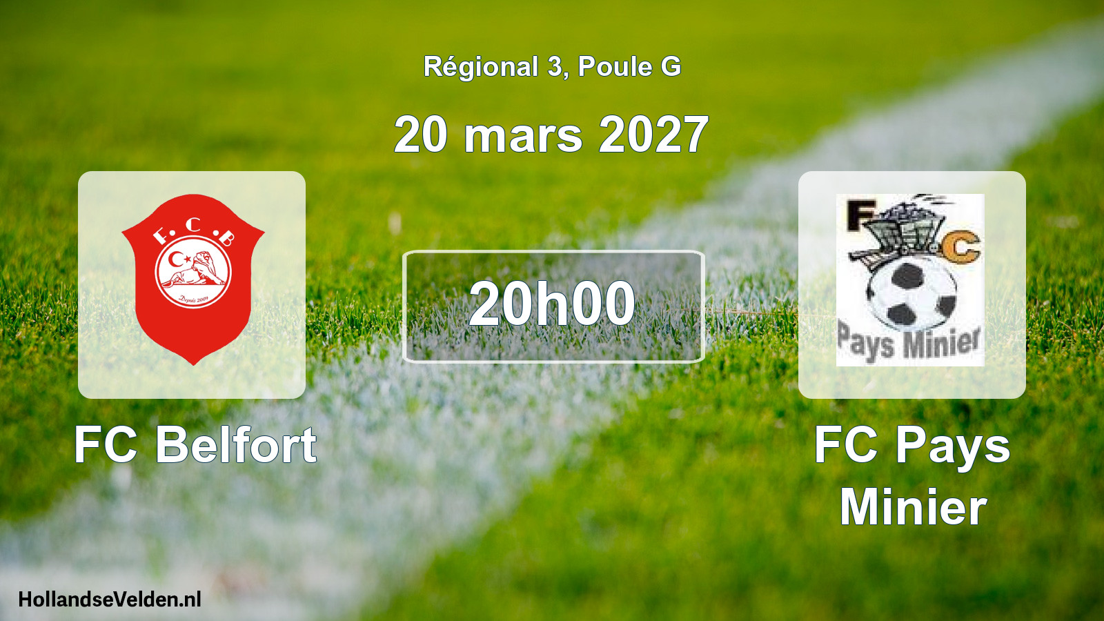 Scheduled Match: FC Belfort - FC Pays Minier (20 March 2027)
