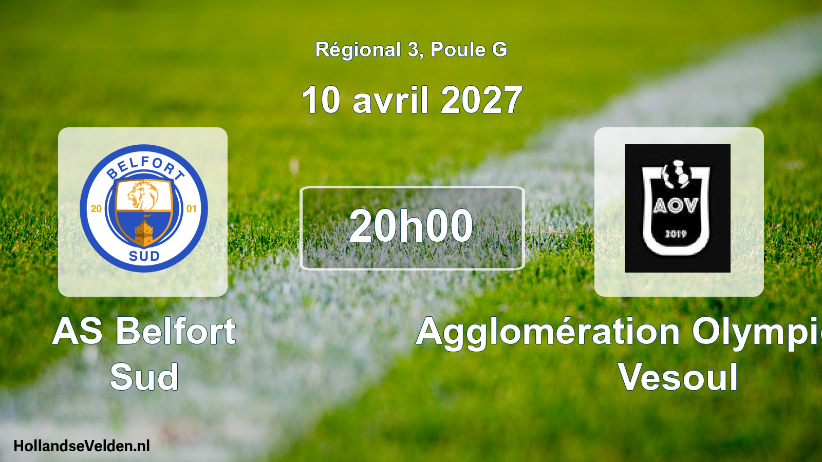 Geplande wedstrijd: AS Belfort Sud - Agglomération Olympique de Vesoul (10 april 2027)