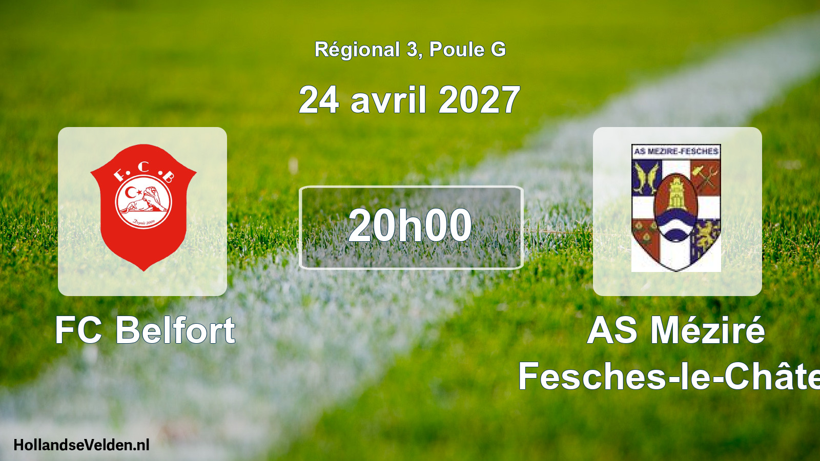 Scheduled Match: FC Belfort - AS Méziré Fesches-le-Châtel (24 April 2027)