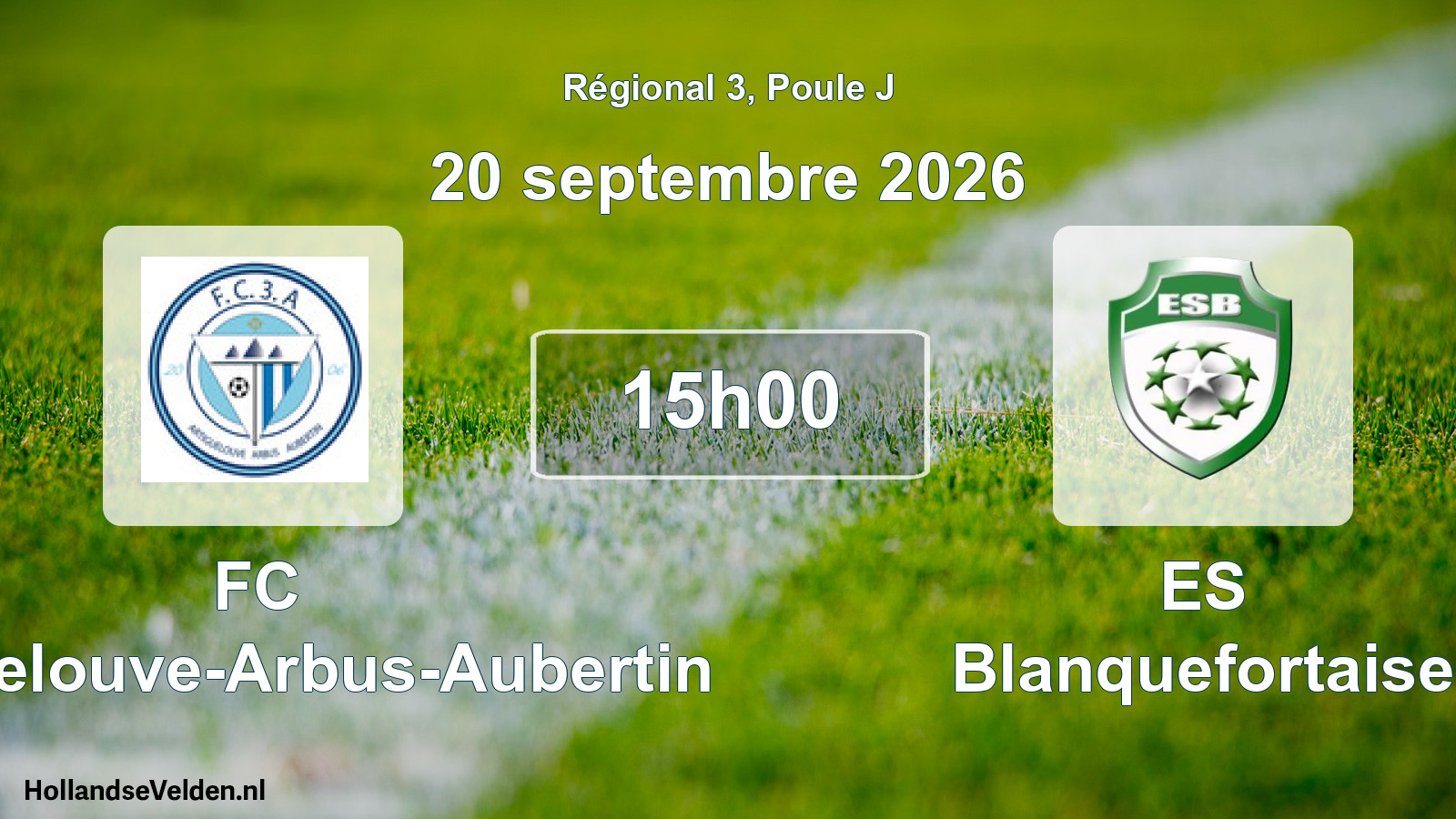 Scheduled Match: FC Artiguelouve-Arbus-Aubertin - ES Blanquefortaise (20 September 2026)