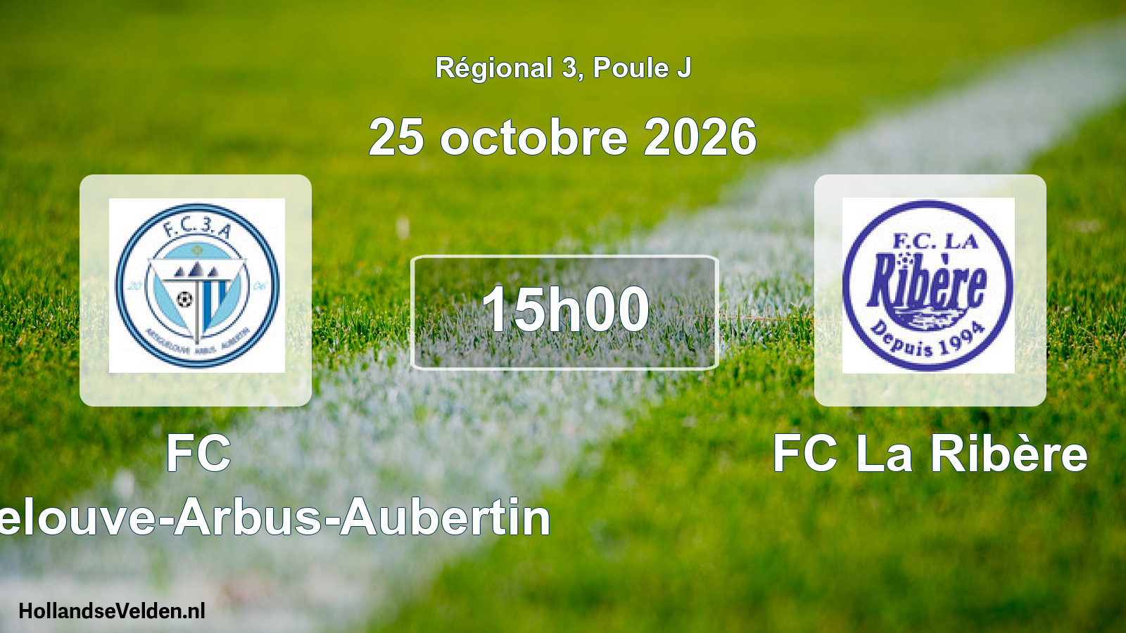 Scheduled Match: FC Artiguelouve-Arbus-Aubertin - FC La Ribère (25 October 2026)