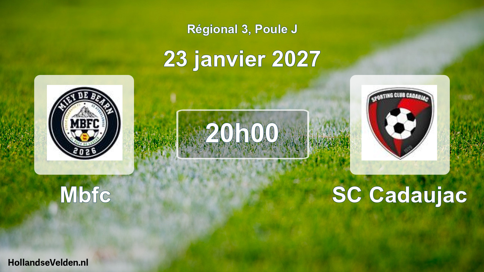 Scheduled Match: Mbfc - SC Cadaujac (23 January 2027)