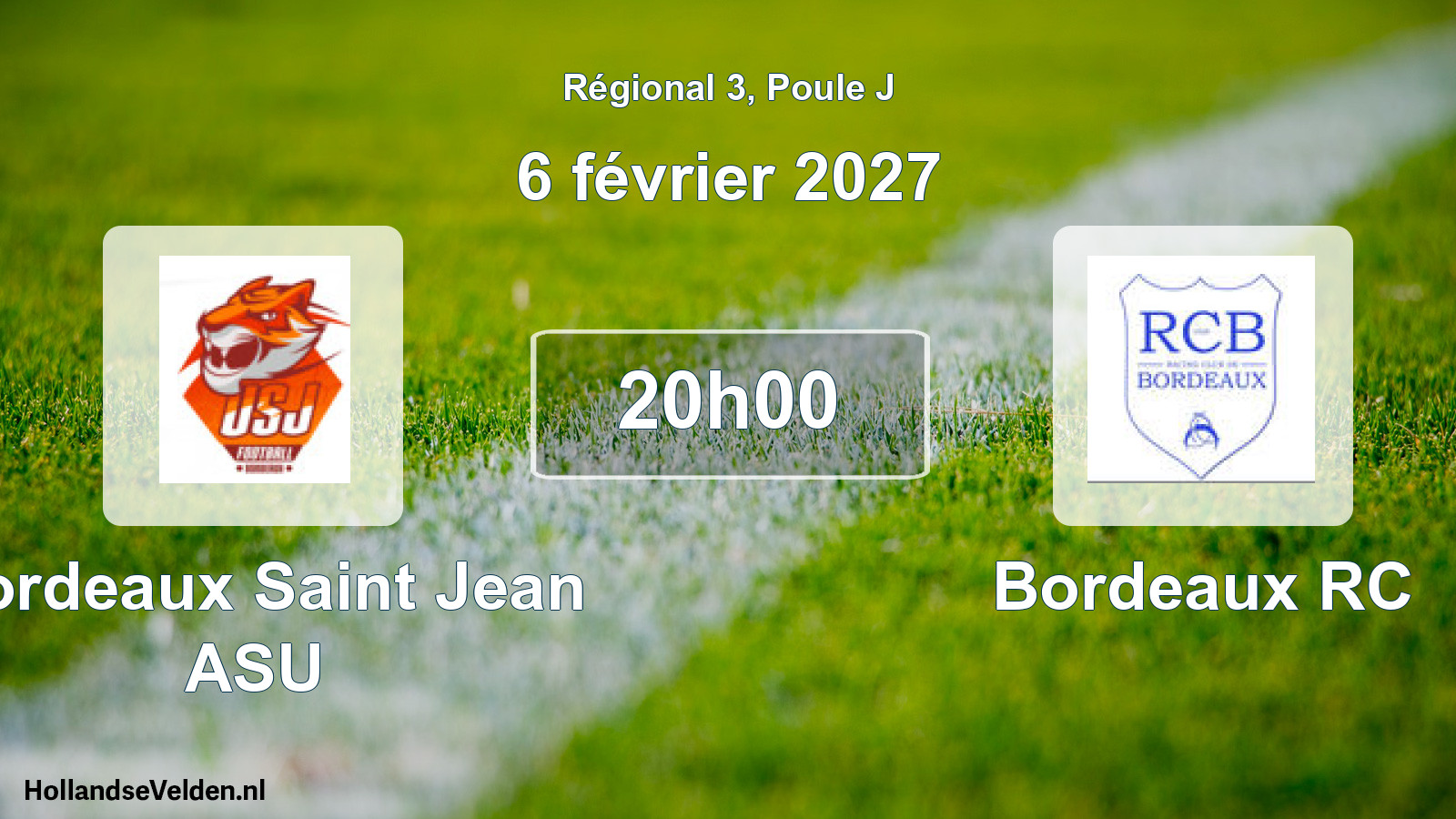Scheduled Match: Bordeaux Saint Jean ASU - Bordeaux RC (6 February 2027)