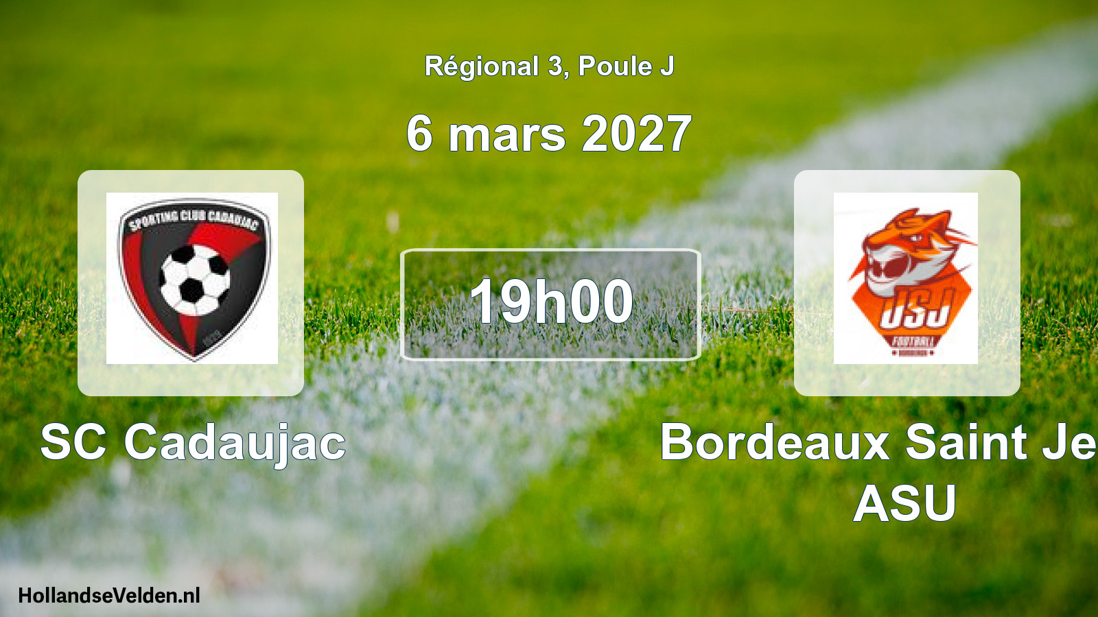 Scheduled Match: SC Cadaujac - Bordeaux Saint Jean ASU (6 March 2027)