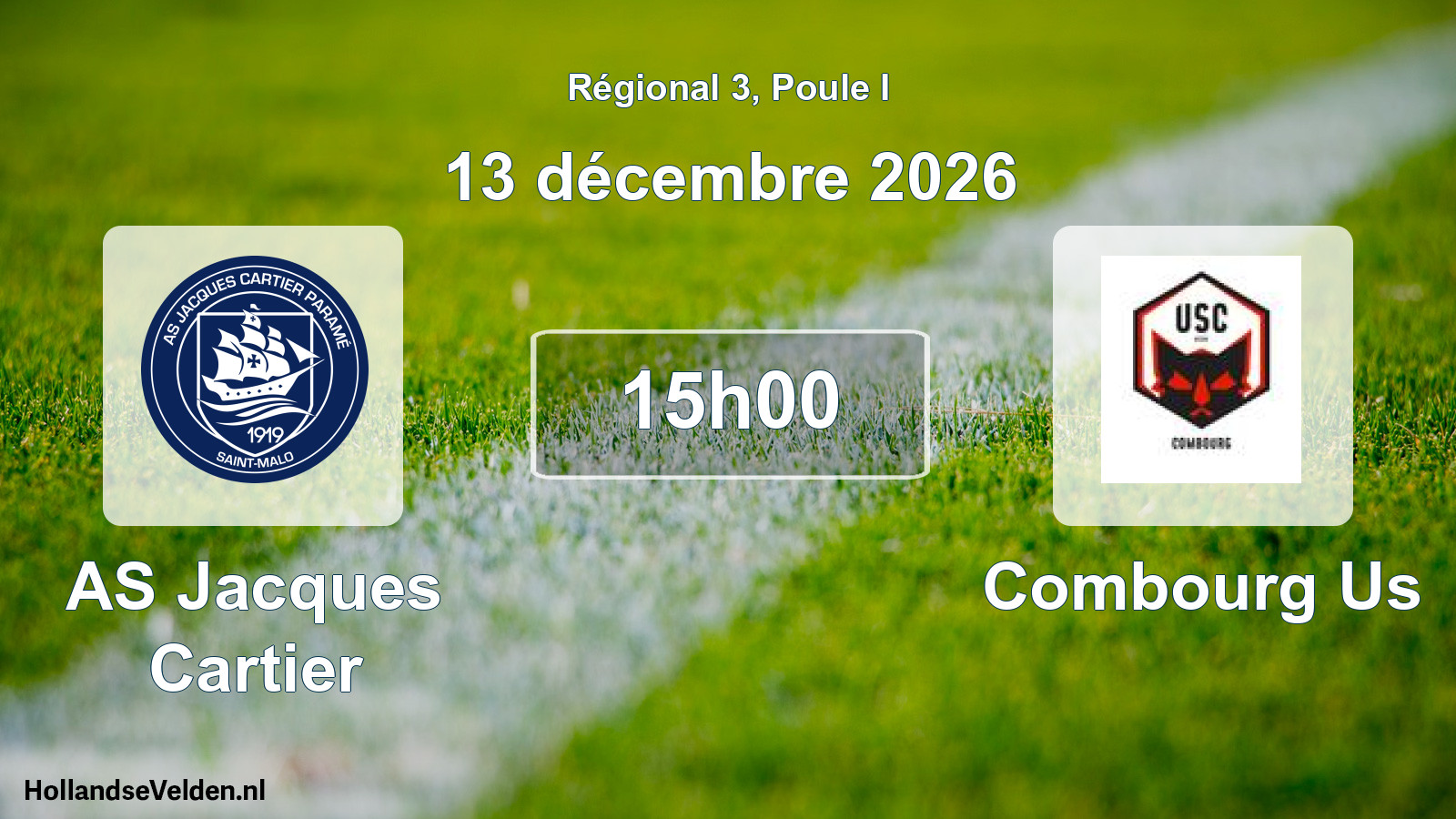 Scheduled Match: AS Jacques Cartier - Combourg Us (13 December 2026)