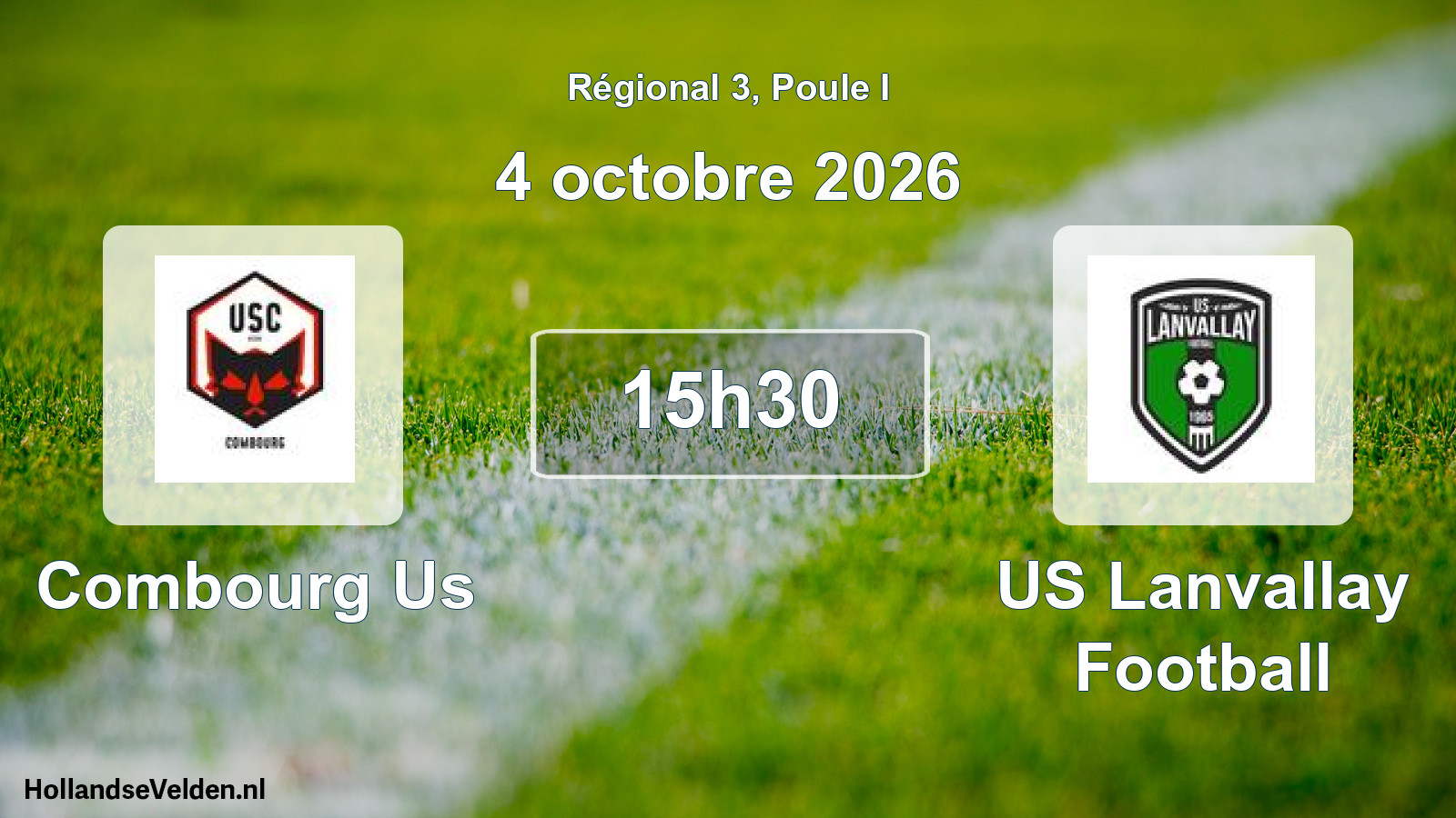 Match programmé: Combourg Us - US Lanvallay Football (4 octobre 2026)