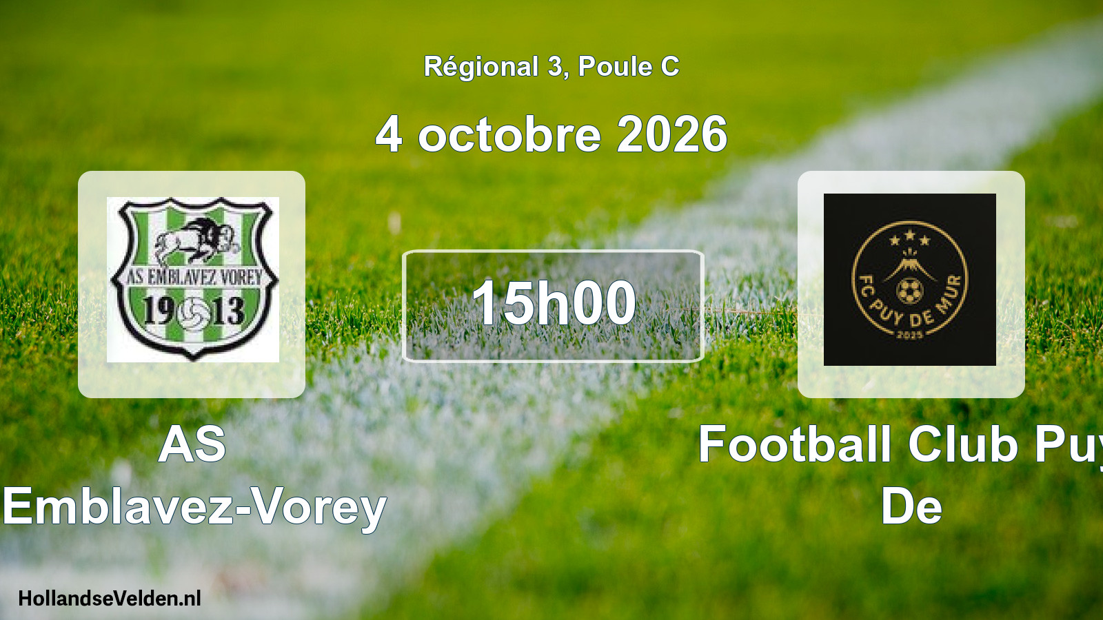 Scheduled Match: AS Emblavez-Vorey - Football Club Puy De (4 October 2026)