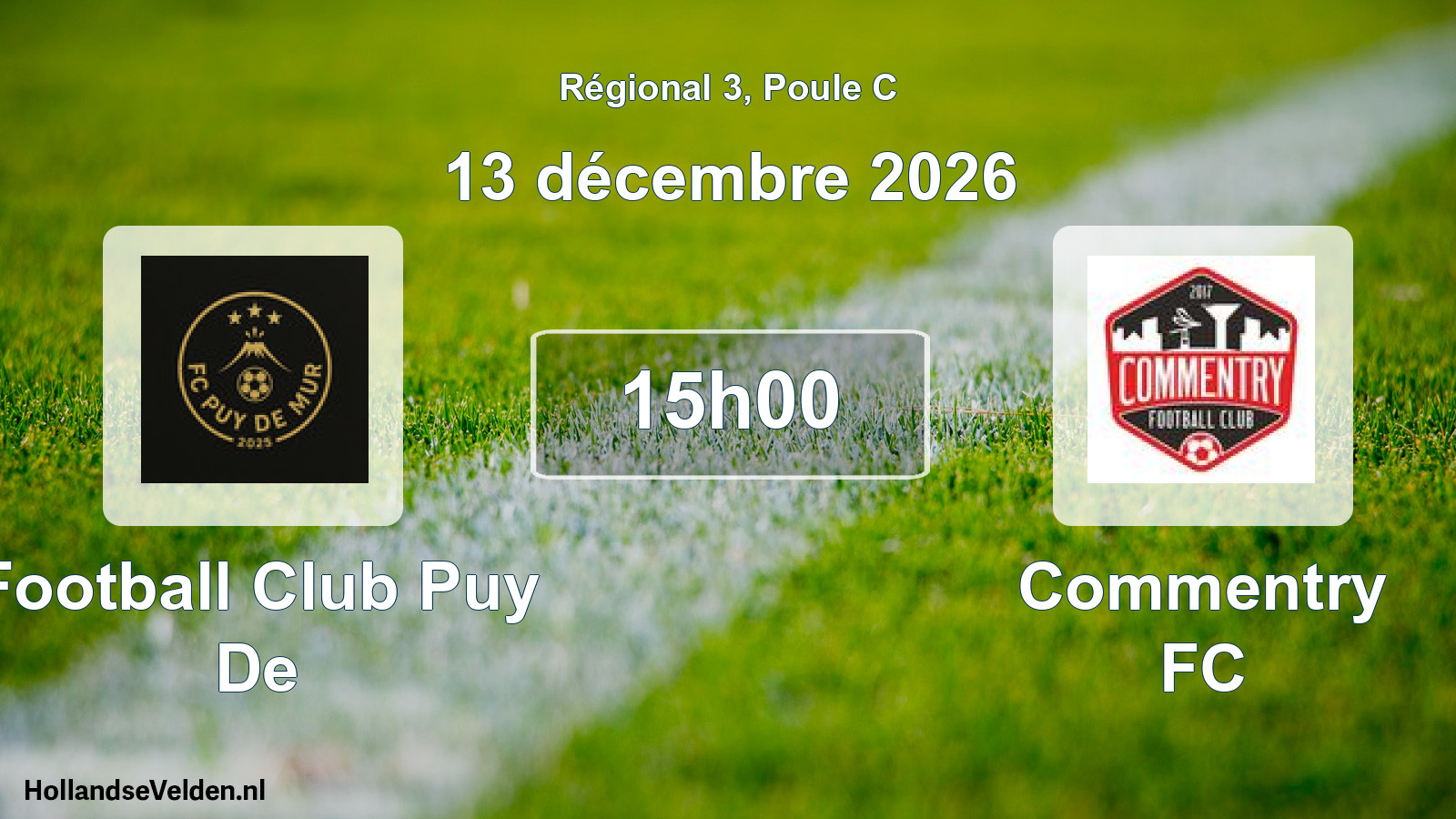 Scheduled Match: Football Club Puy De - Commentry FC (13 December 2026)