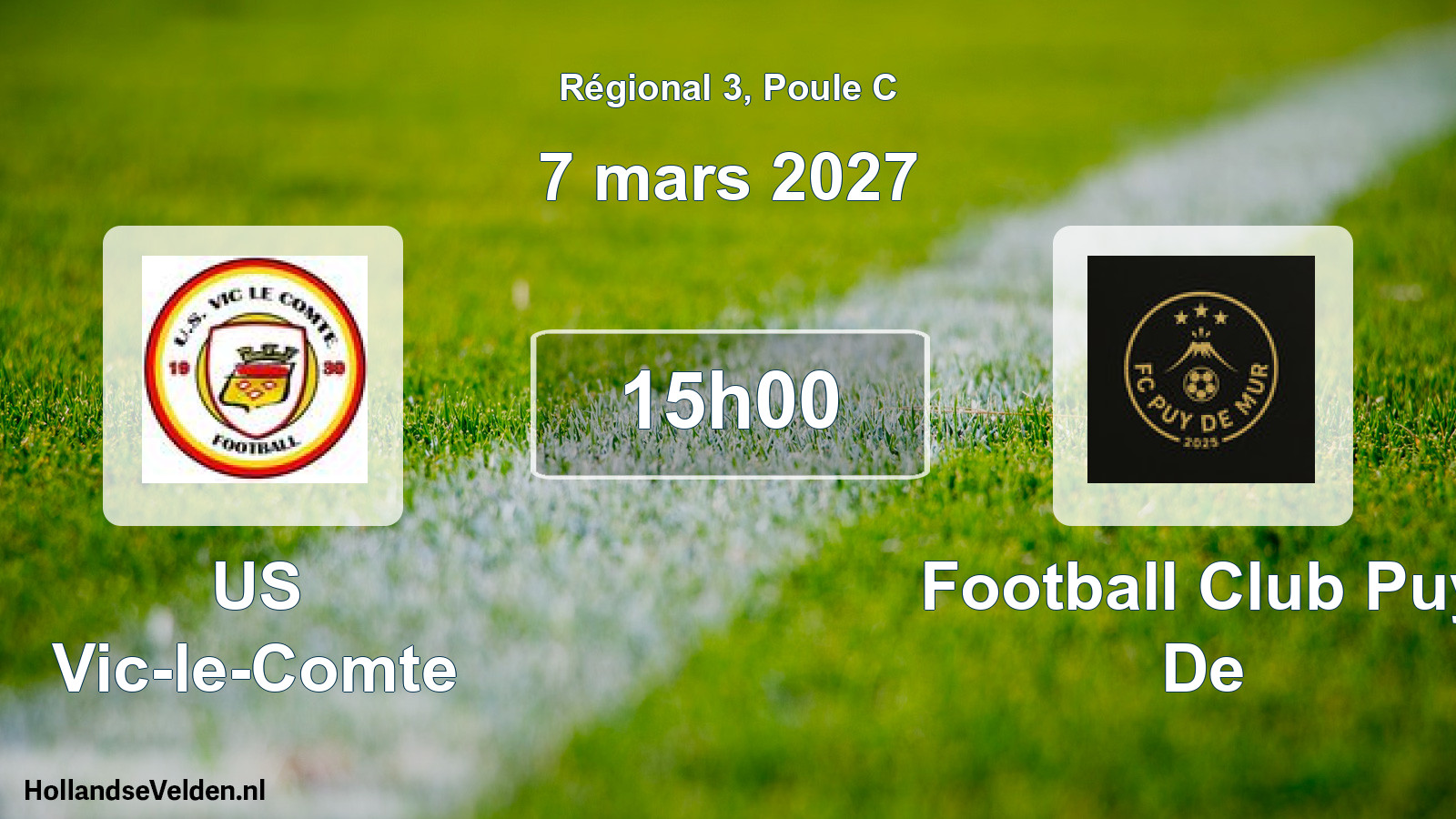Match programmé: US Vic-le-Comte - Football Club Puy De (7 mars 2027)