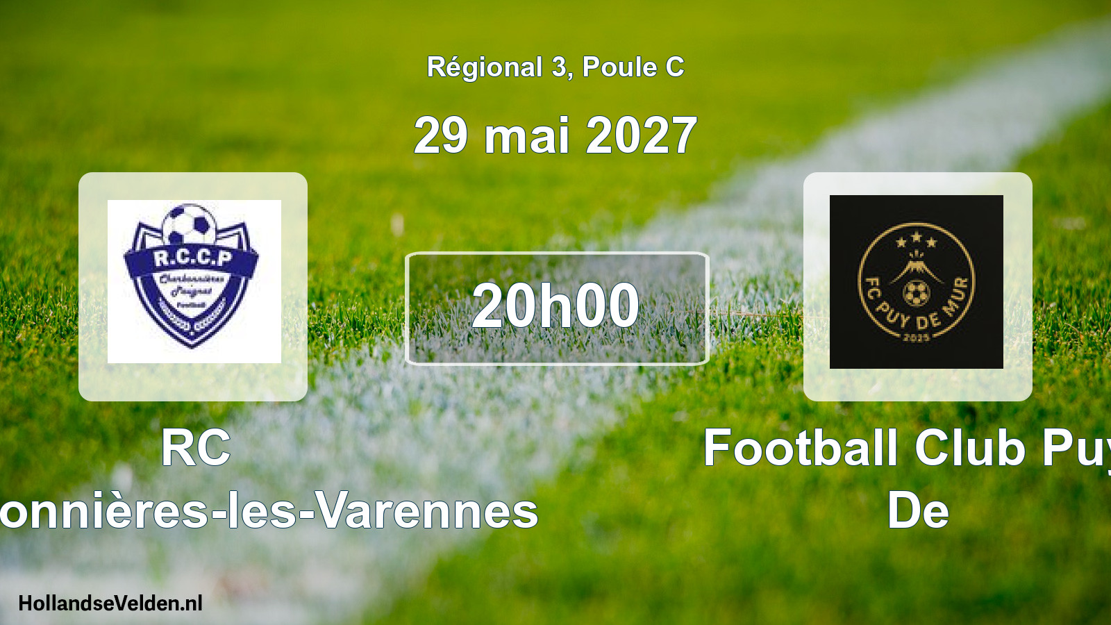 Match programmé: RC Charbonnières-les-Varennes - Football Club Puy De (29 mai 2027)