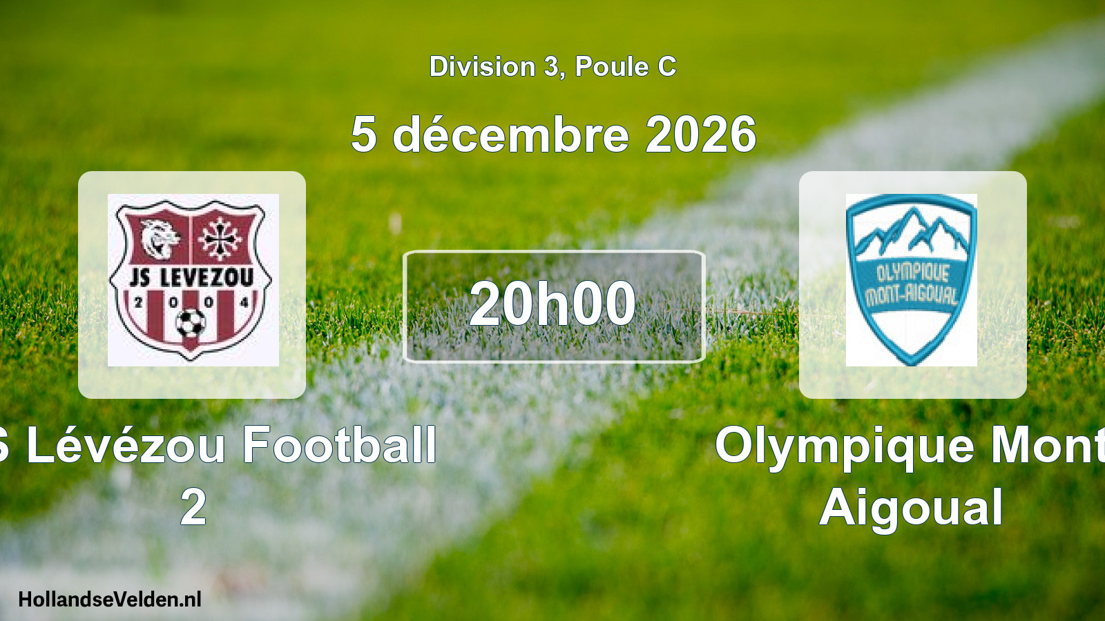 Scheduled Match: JS Lévézou Football 2 - Olympique Mont Aigoual (5 December 2026)