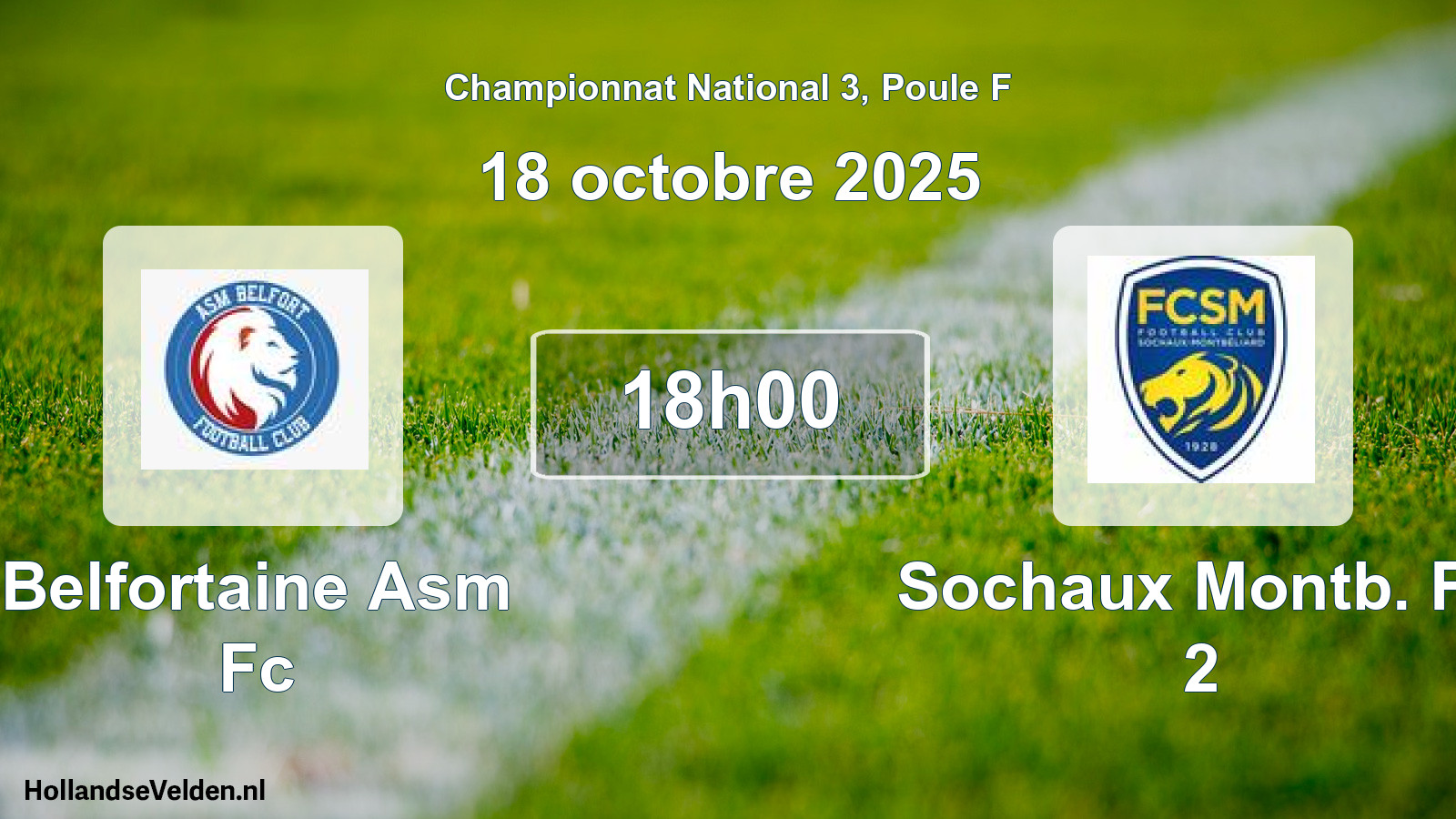Scheduled Match: Belfortaine Asm Fc - Sochaux Montb. Fc 2 (18 October 2025)