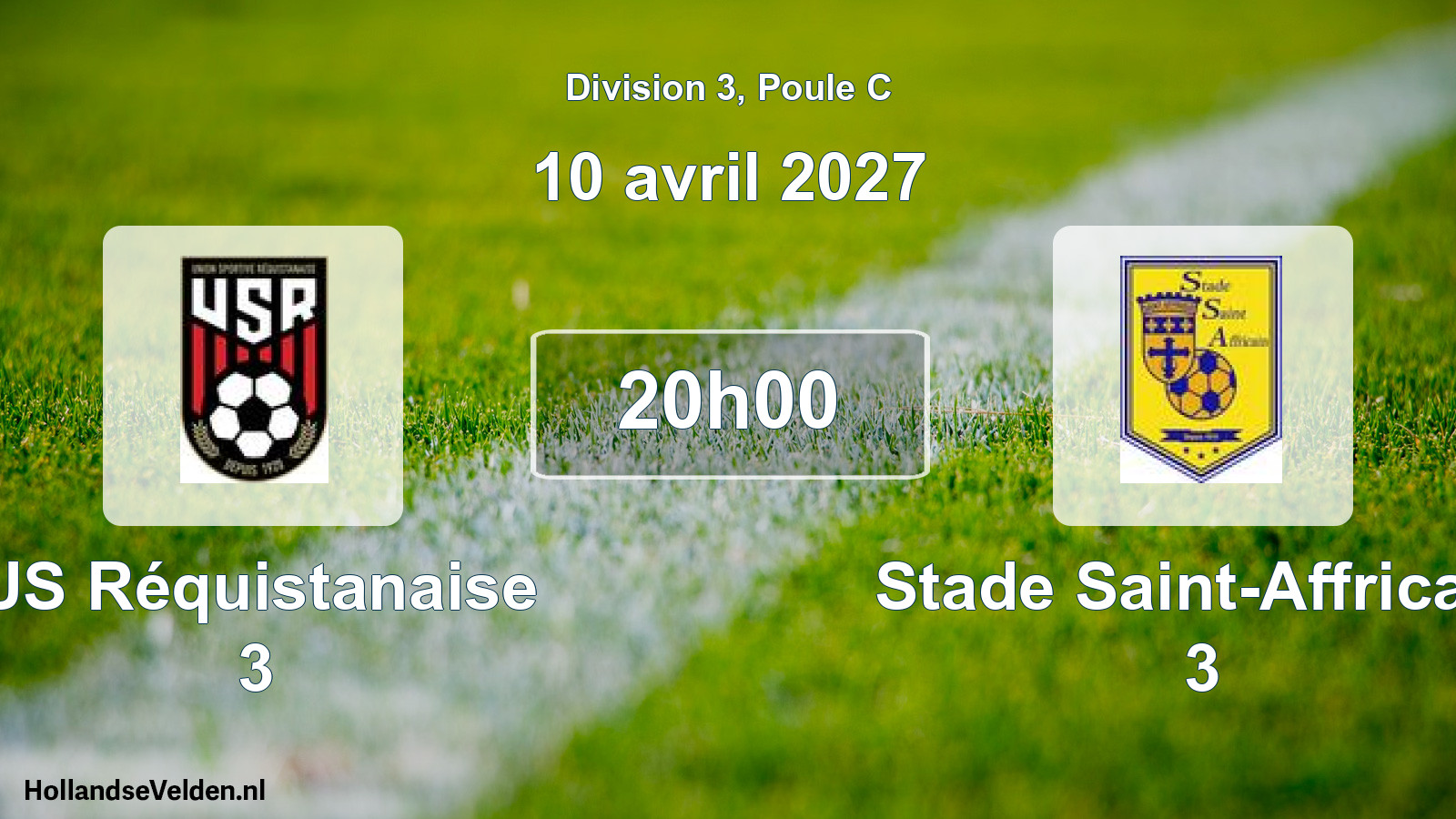 Match programmé: US Réquistanaise 3 - Stade Saint-Affricain 3 (10 avril 2027)