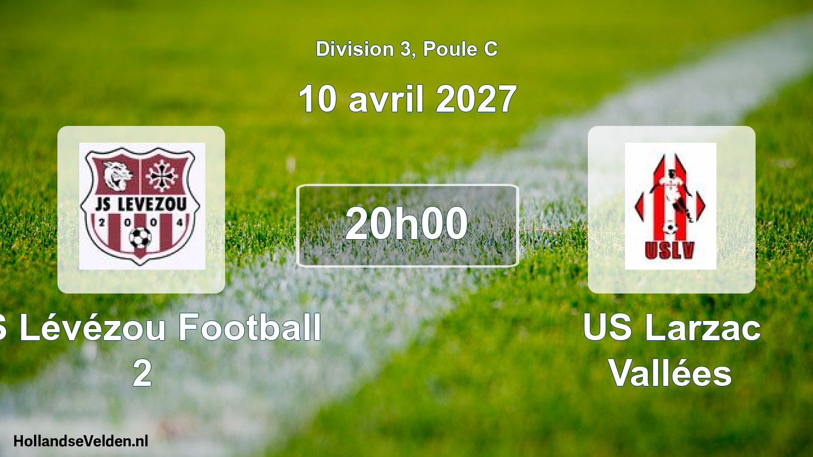 Match programmé: JS Lévézou Football 2 - US Larzac Vallées (10 avril 2027)