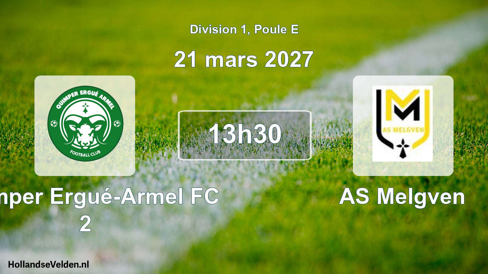 Scheduled Match: Quimper Ergué-Armel FC 2 - AS Melgven (21 March 2027)