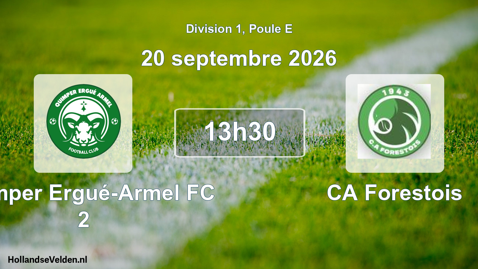 Scheduled Match: Quimper Ergué-Armel FC 2 - CA Forestois (20 September 2026)