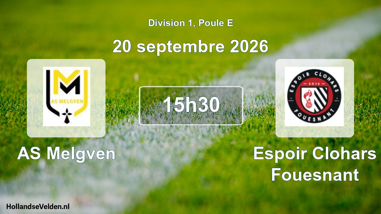 Scheduled Match: AS Melgven - Espoir Clohars Fouesnant (20 September 2026)