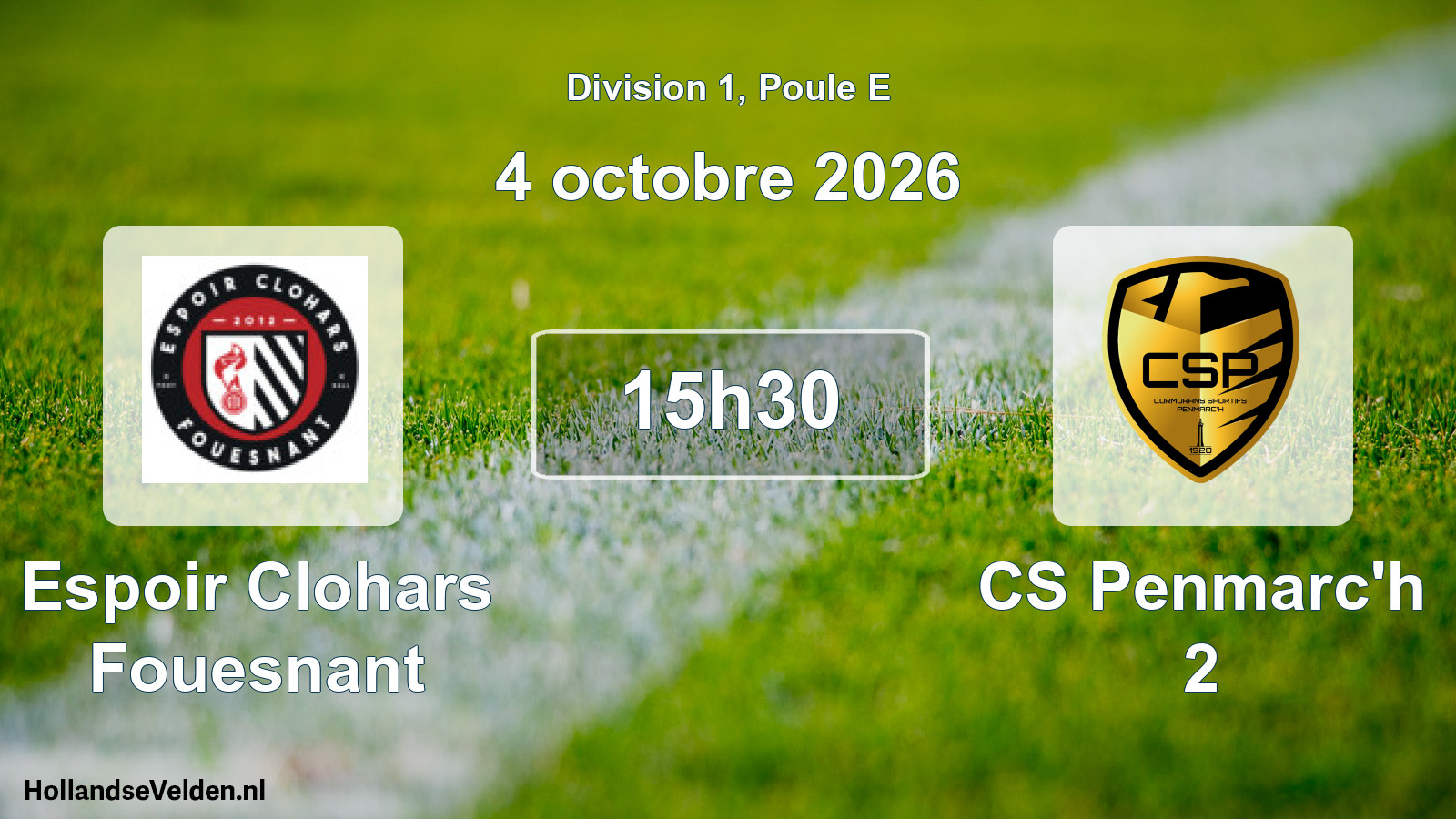Scheduled Match: Espoir Clohars Fouesnant - CS Penmarc'h 2 (4 October 2026)