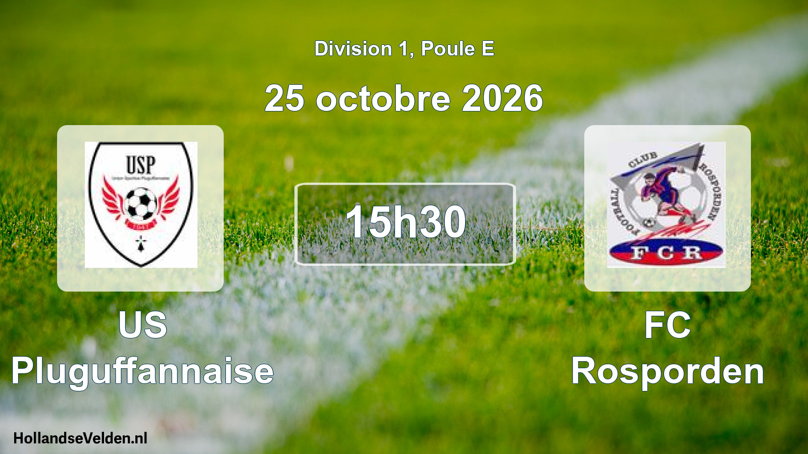 Match programmé: US Pluguffannaise - FC Rosporden (25 octobre 2026)