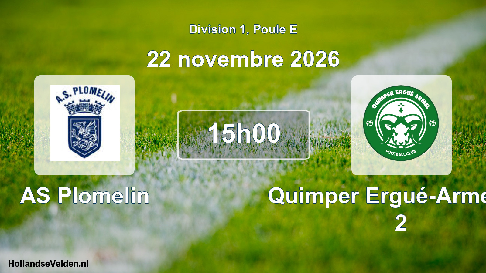 Scheduled Match: AS Plomelin - Quimper Ergué-Armel FC 2 (22 November 2026)