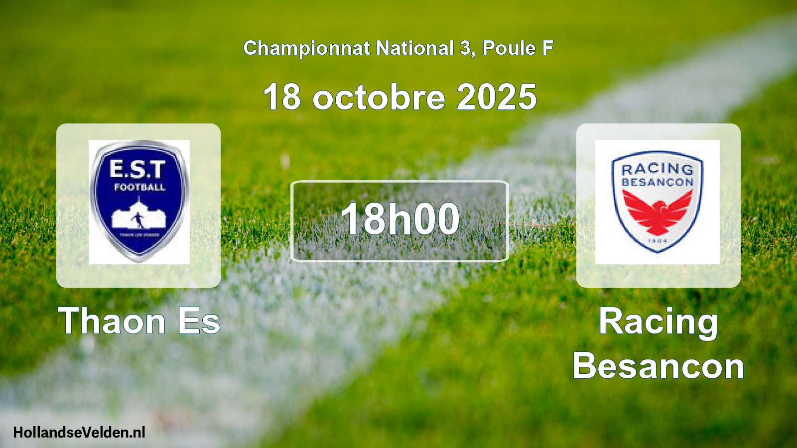 Geplande wedstrijd: Thaon Es - Racing Besancon (18 oktober 2025)