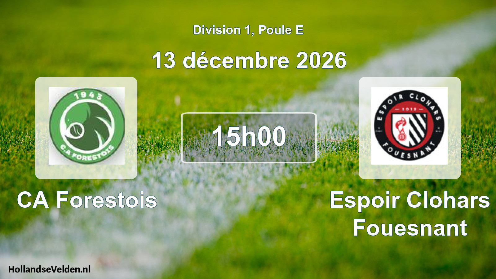 Scheduled Match: CA Forestois - Espoir Clohars Fouesnant (13 December 2026)