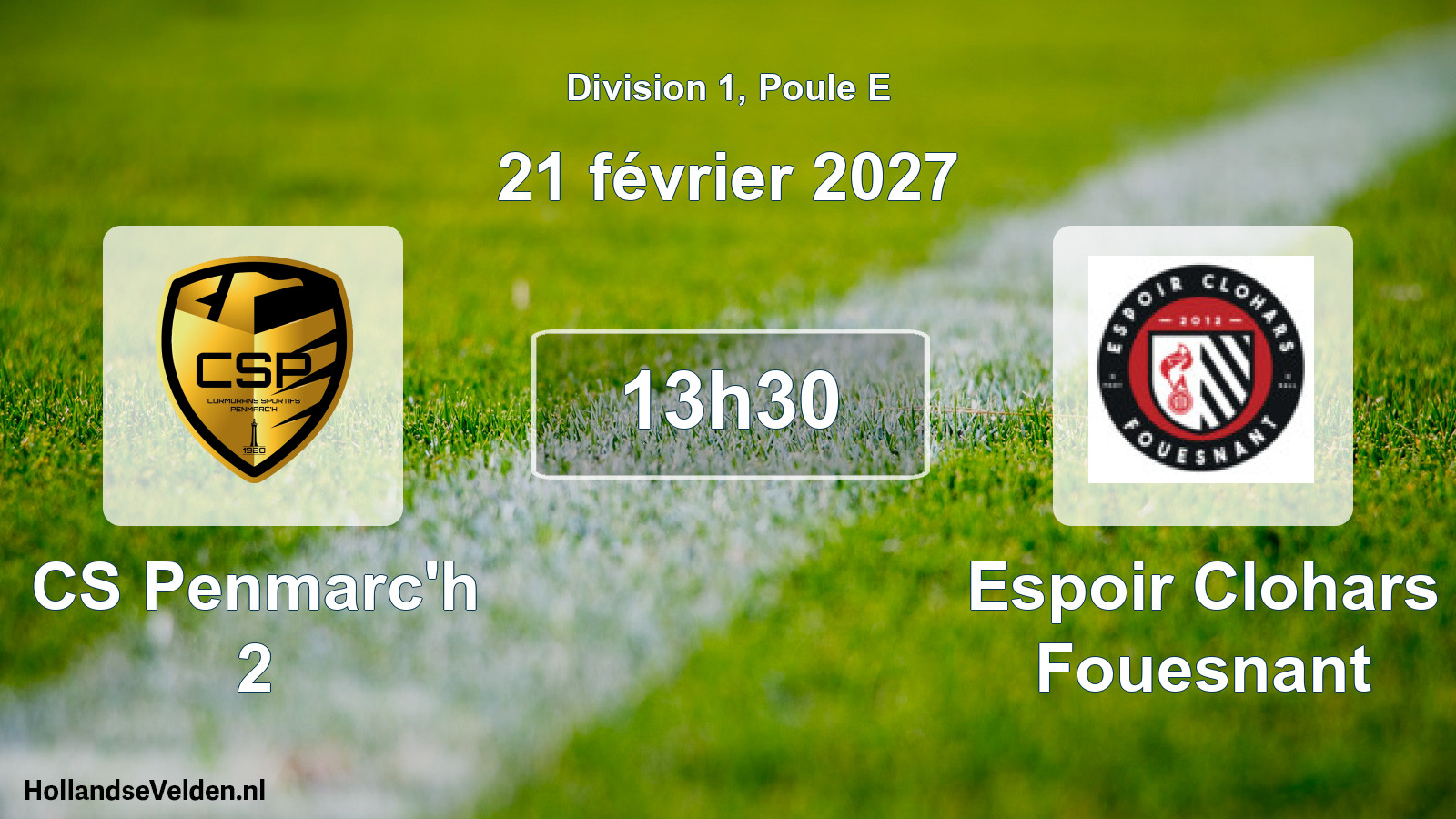 Scheduled Match: CS Penmarc'h 2 - Espoir Clohars Fouesnant (21 February 2027)
