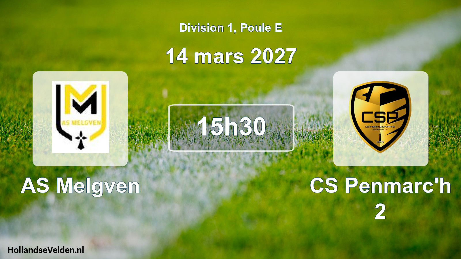Scheduled Match: AS Melgven - CS Penmarc'h 2 (14 March 2027)