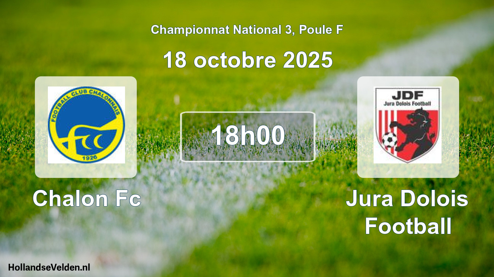 Scheduled Match: Chalon Fc - Jura Dolois Football (18 October 2025)