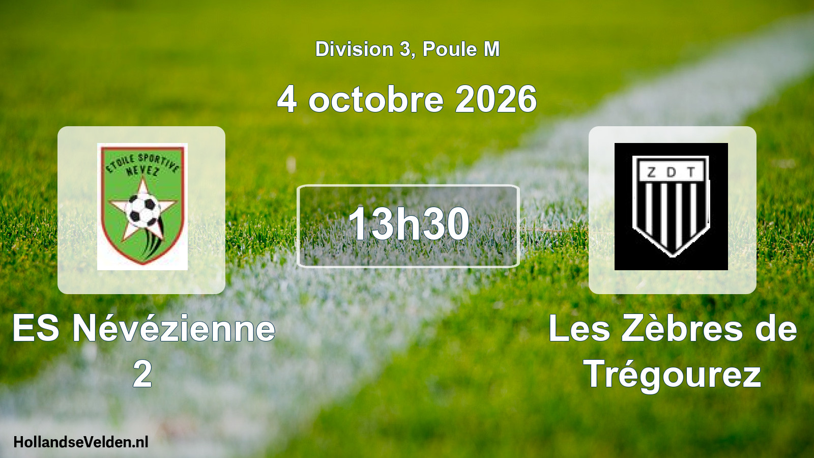 Match programmé: ES Névézienne 2 - Les Zèbres de Trégourez (4 octobre 2026)