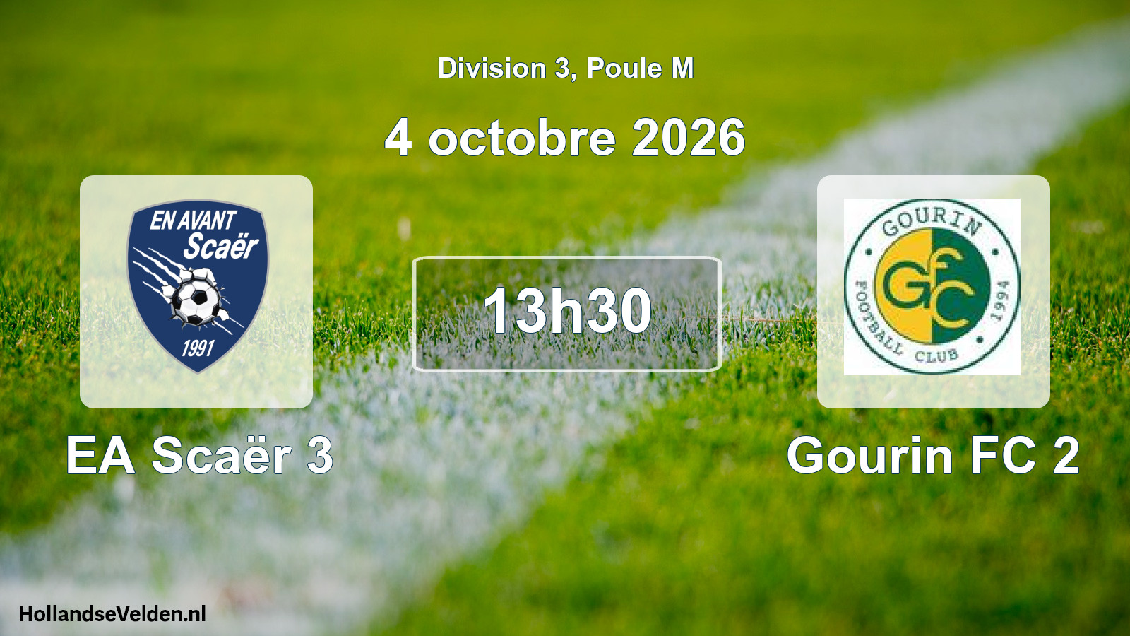 Match programmé: EA Scaër 3 - Gourin FC 2 (4 octobre 2026)