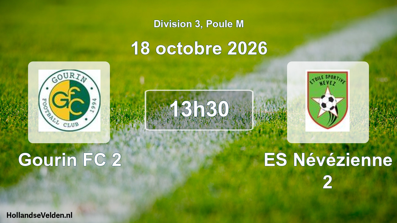 Match programmé: Gourin FC 2 - ES Névézienne 2 (18 octobre 2026)