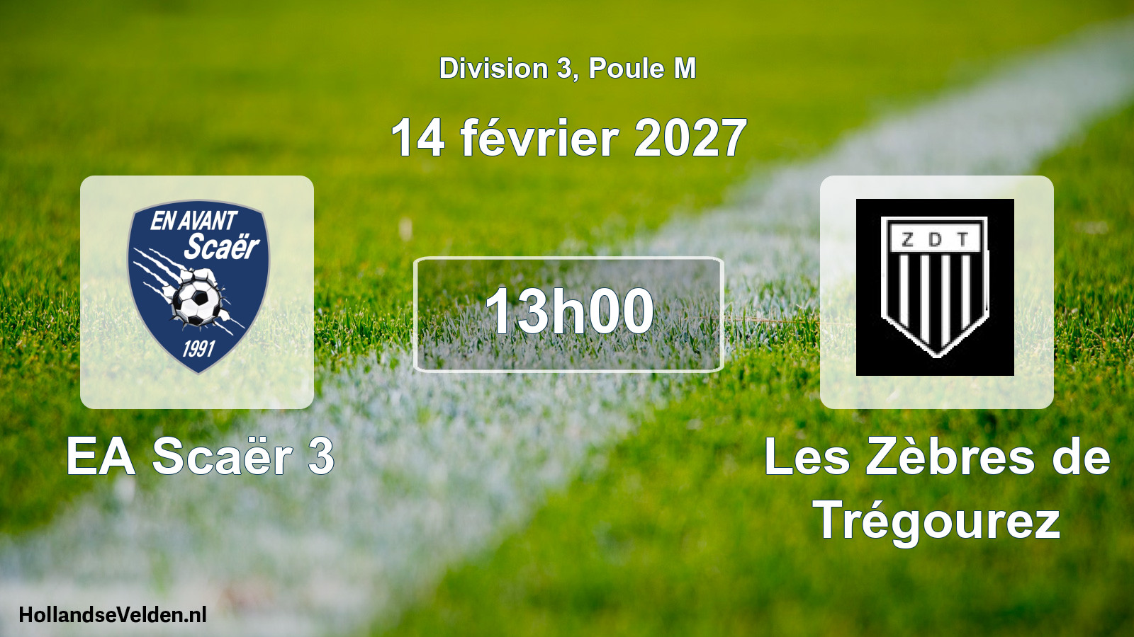 Scheduled Match: EA Scaër 3 - Les Zèbres de Trégourez (14 February 2027)