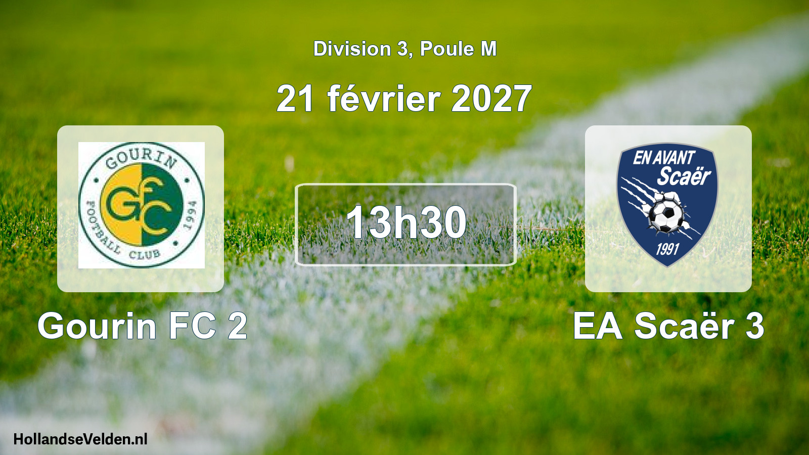 Match programmé: Gourin FC 2 - EA Scaër 3 (21 février 2027)