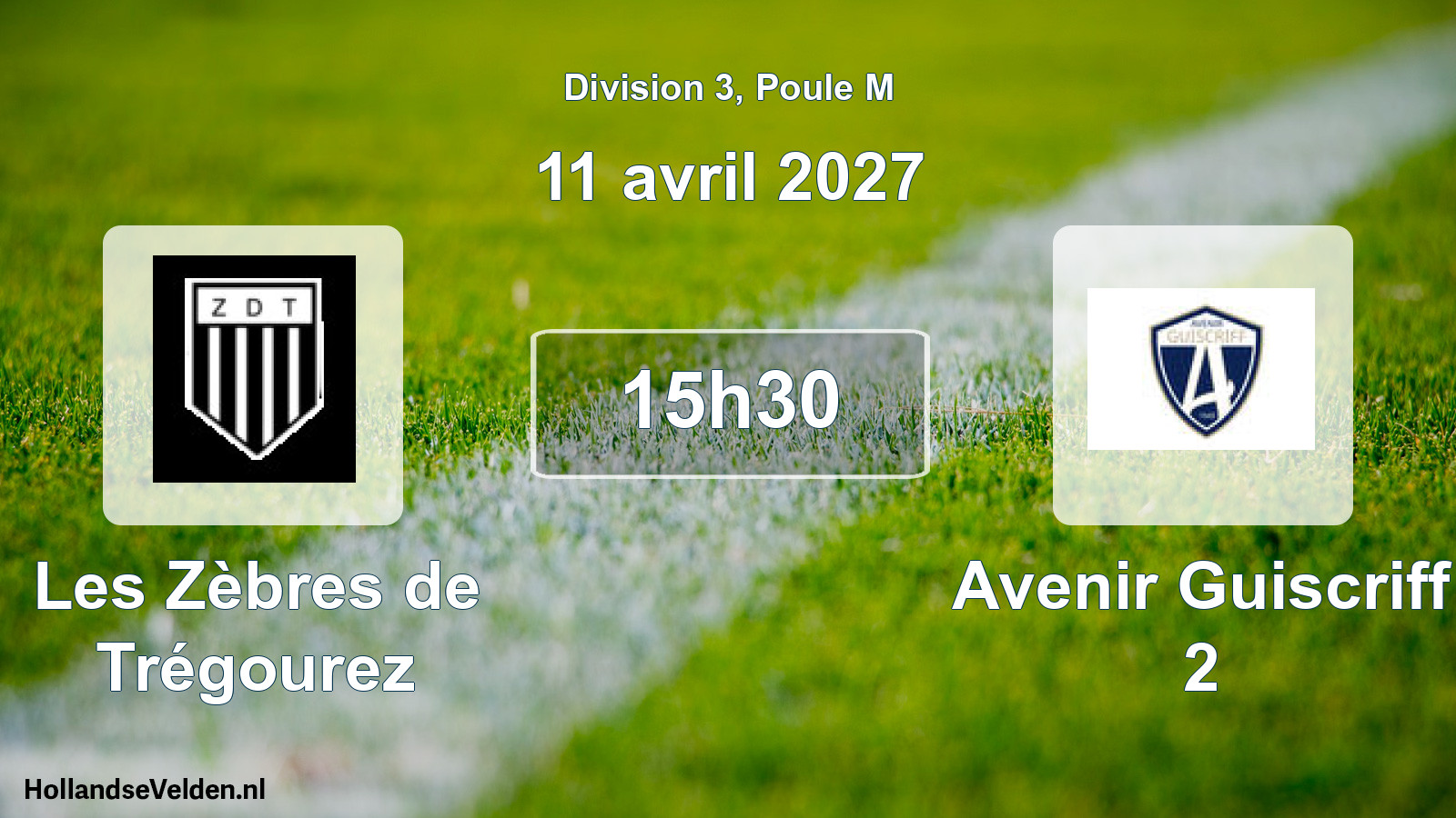 Match programmé: Les Zèbres de Trégourez - Avenir Guiscriff 2 (11 avril 2027)
