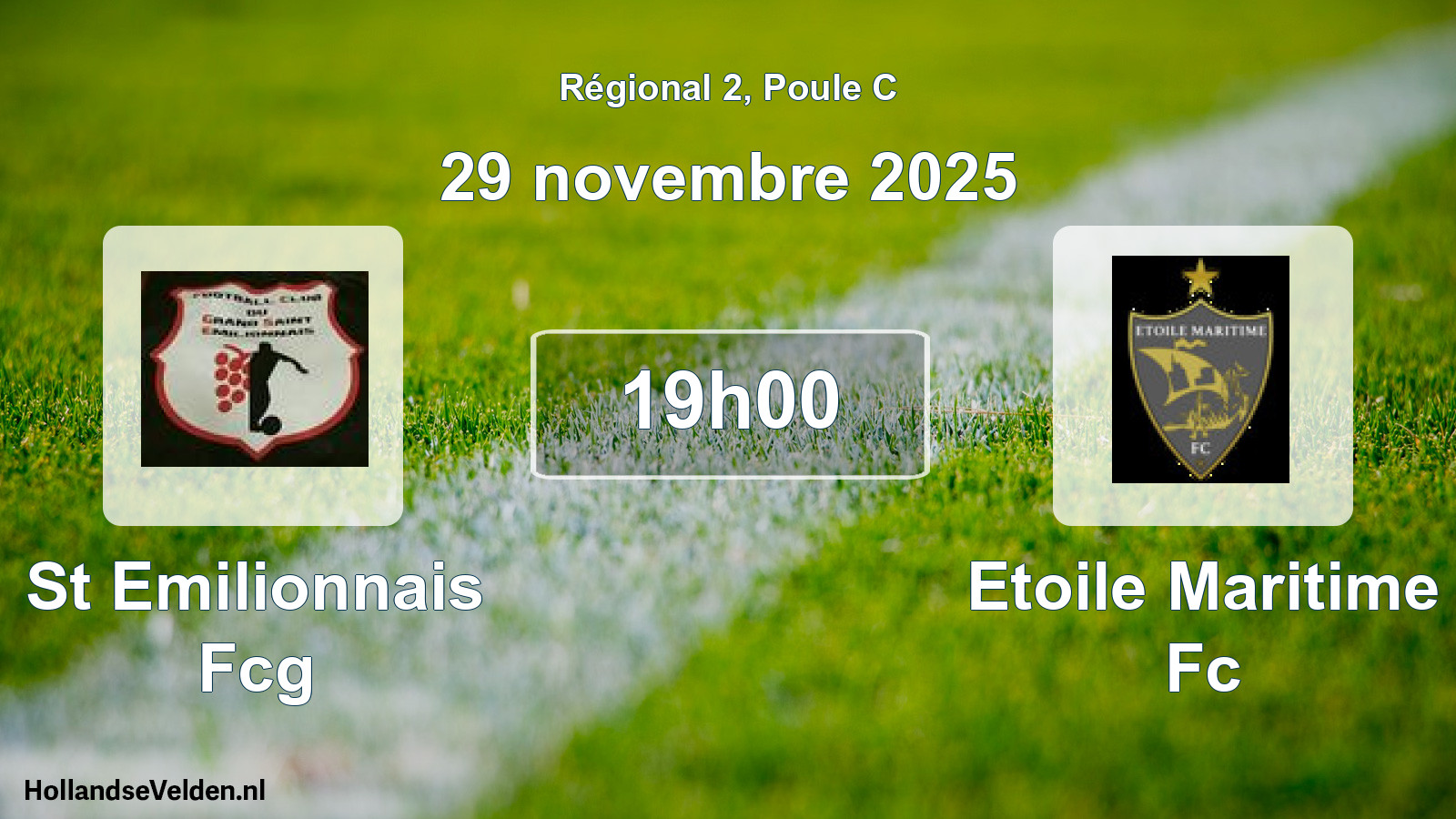 Geplande wedstrijd: St Emilionnais Fcg - Etoile Maritime Fc (29 novembre 2025)