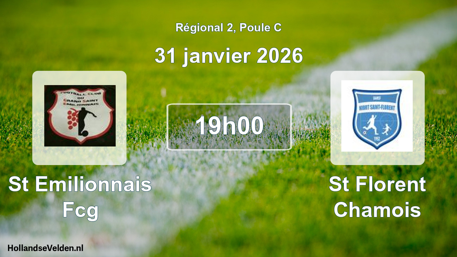 Scheduled Match: St Emilionnais Fcg - St Florent Chamois (31 January 2026)