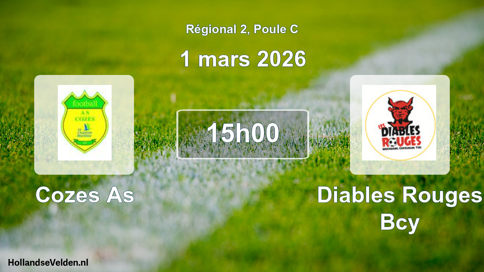 Geplande wedstrijd: Cozes As - Diables Rouges Bcy (1 mars 2026)