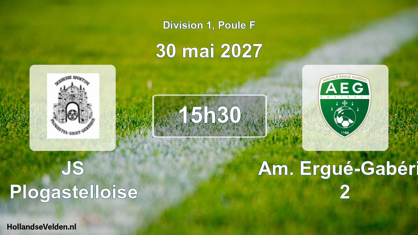 Match programmé: JS Plogastelloise - Am. Ergué-Gabéric 2 (30 mai 2027)