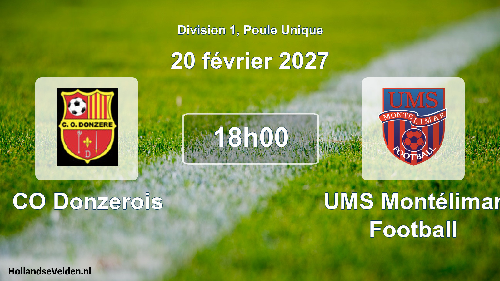 Scheduled Match: CO Donzerois - UMS Montélimar Football (20 February 2027)
